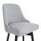 Armen Living Sicily 30" Swivel Black Wood Bar Stool in Light Gray Fabric LCSIBABLKGRYF30 - alternate 2